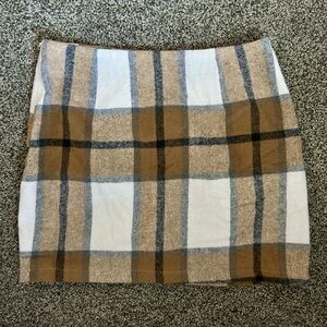 Plaid Wool Skirt